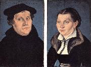 CRANACH, Lucas the Elder Diptych with the Portraits of Luther and his Wife df china oil painting reproduction